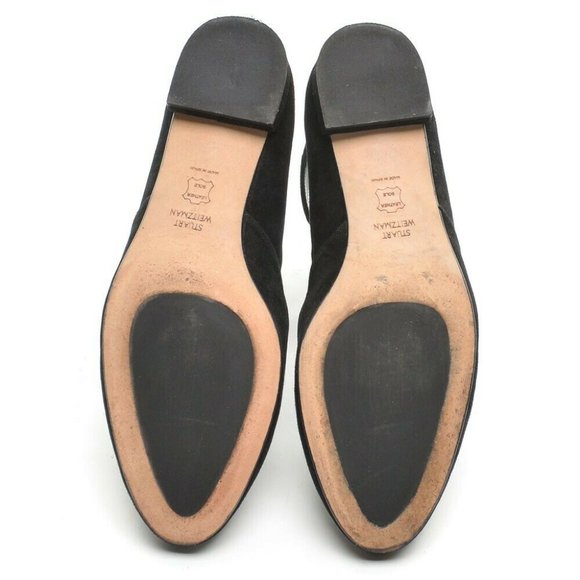 Stuart Weitzman Domain Black Suede Ballet Flat 8 M - Picture 3 of 10